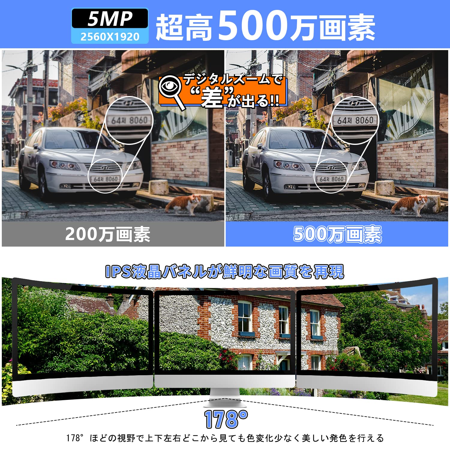 Amazon.co.jp: A-ZONE 300万画素録音カメラ 防犯カメラ 監視